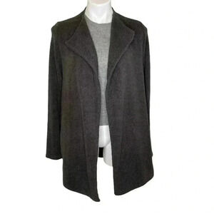 James Perse Standard long grey duster sweater jacket blazer opera coat